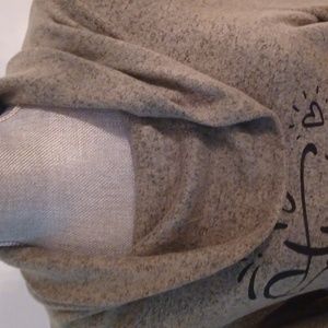 By Designs Women's "Be Strong And Courageous" Logo Gray LS GUC Large